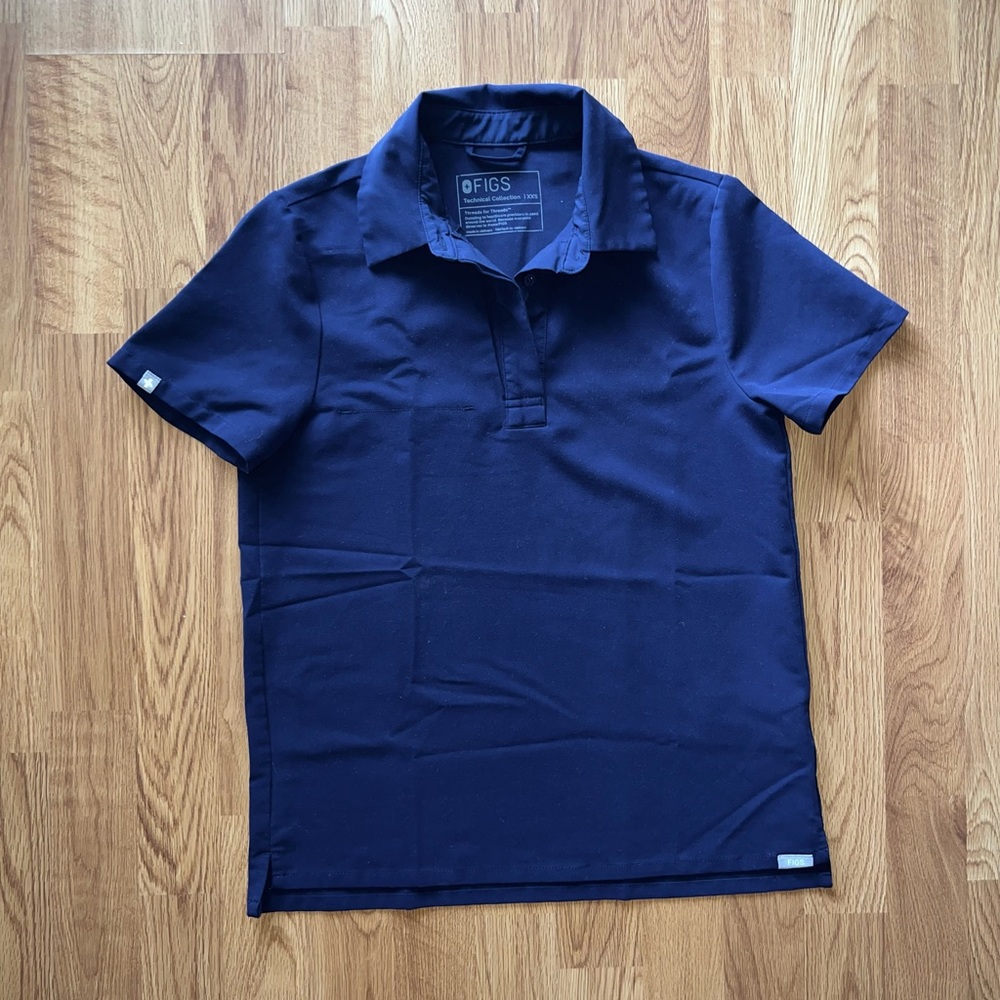 FIGS XXS Nala Shortsleeve ScrubPolo™ - Navy